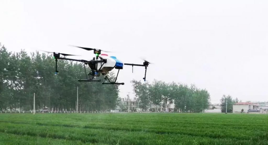 agriculture spraying drone working