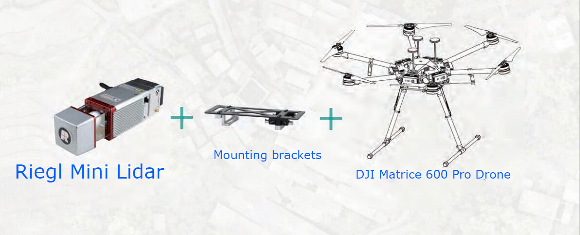 DJI M600 Pro drone with Riegl mini Lidar