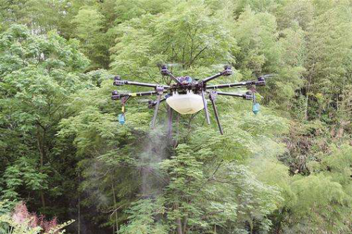 Drone Forestry  pesticides  spraying 