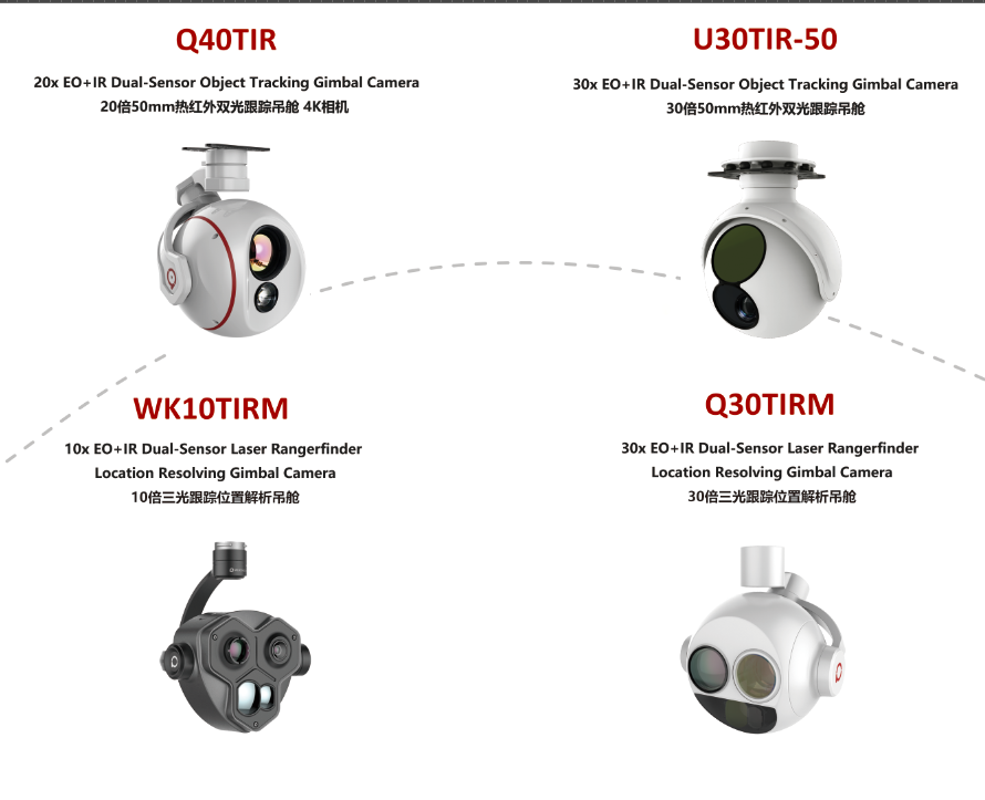 Optical Zoom and infrad thermal imaging with tracking dual UAV gimbal camera