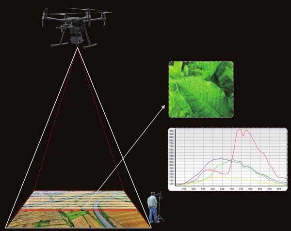 Hyperspectral camera for DJI M210