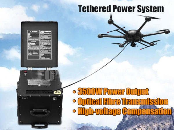 heavy lift tethered drone system