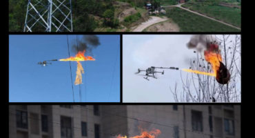 DJI M300 drone flamethrower