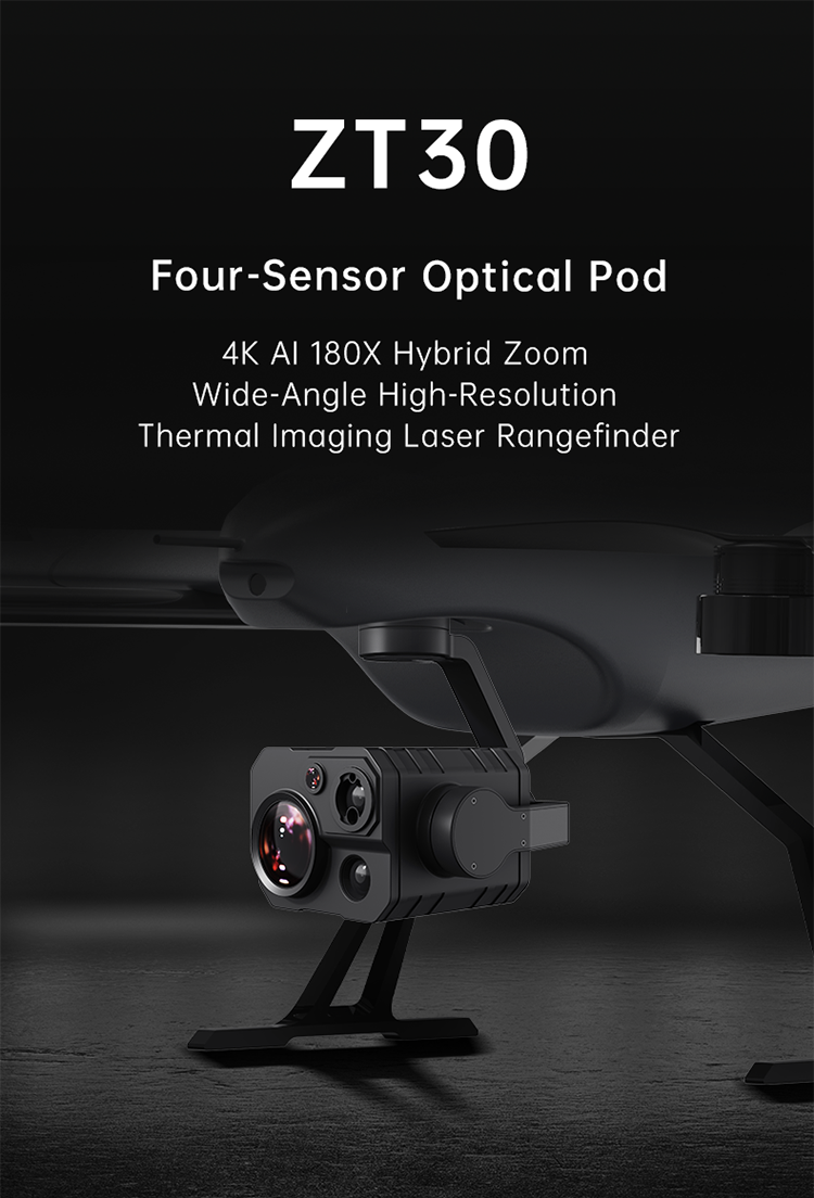 30x Drone Zoom Camera With Thermal Imager, Object Tracking And GPS